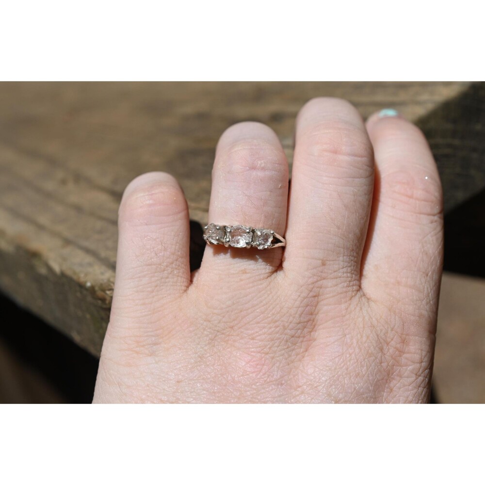Engagement ring Lake county diamond  sterling silver size 8 American made